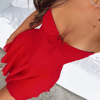 Women'S Summer Chest Wrapping Sleeveless Backless Mini Dress Sexy Strapless Chest Wrapping Bodycon Party Club A-Line Dress