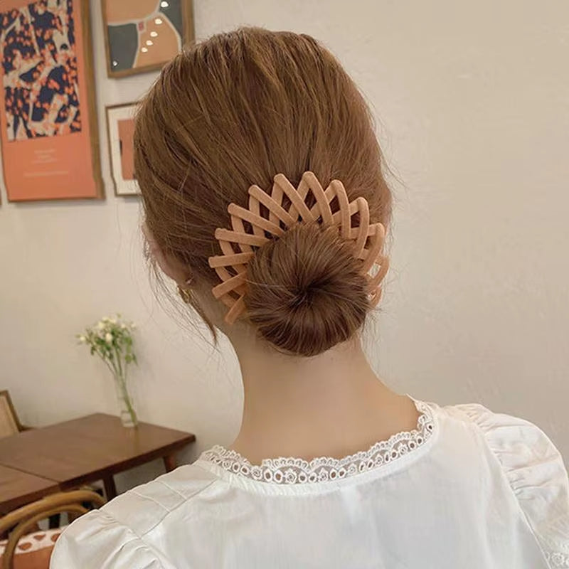 Ponytail Hair Rings Clips Hair Clips Women Bird Nest Shaped Hair Hairpin Simple Magic Lazy Braider Tool Women Hair Accessories